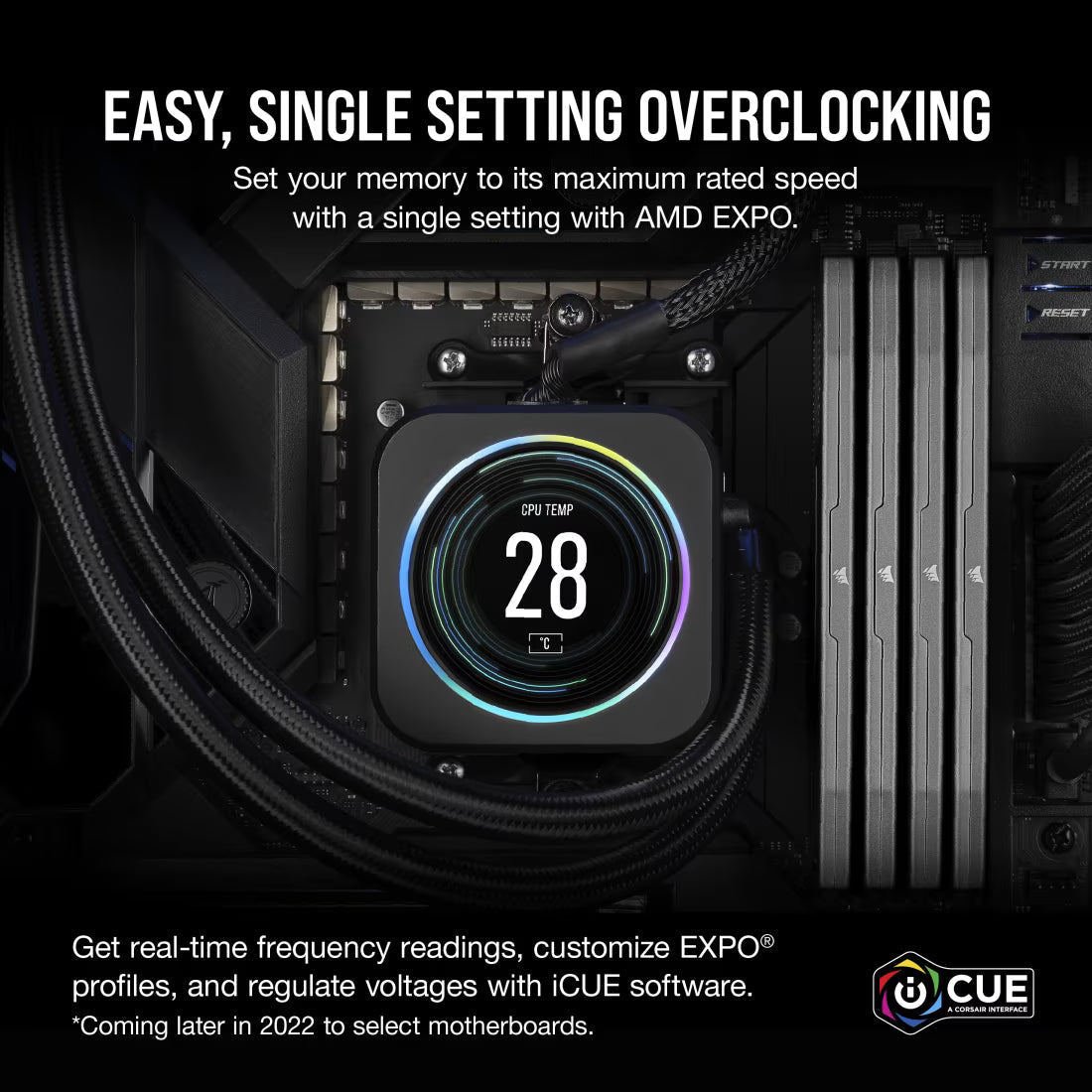 VENGEANCE® 32GB (2x16GB) DDR5 DRAM Up To 5200MT/s CL40 AMD EXPO & Intel XMP Memory Kit